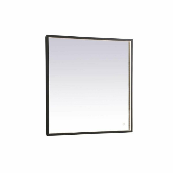 Blueprints 30 x 30 in. Pier 3000K 4200K & 6400K LED Mirror with Adjustable Color Temperature in Black BL2208734